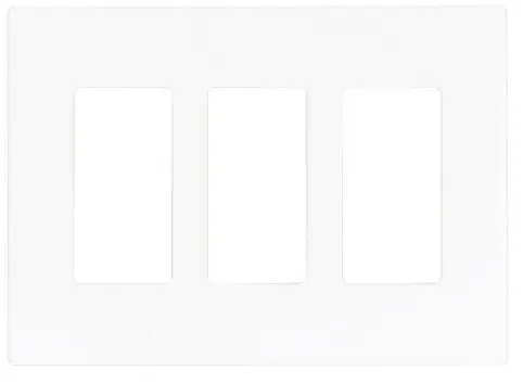 [PJS263W] PJS263W   3 GANG DECOR MID-SIZE  WHITE