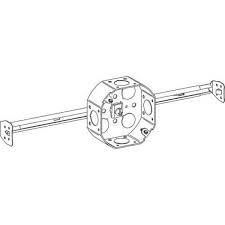 [4RB-50-BHA] 4RB-50-BHA    4 OCT STEEL 1/2 BOX ADJ BRACKET