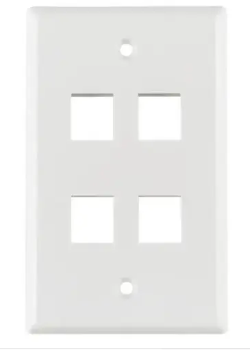 [88168] 88168  4 PORT CAT5 PLATE WHITE