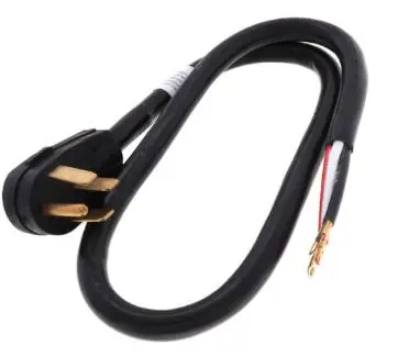 [40010E] 40010E  4' RANGE CORD 4 WIRE 50A 6/2+8/2 Range Cord 50A, 125V/250V (4 Feet) CABLE