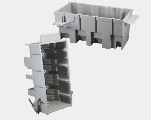 [EZ64QN-HW] EZ64QN-HW   4-Gang 64 cu. in. New Work PVC Electrical Outlet Box