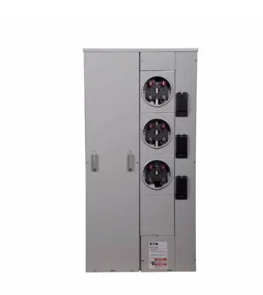 [MP3124RN-TB] MP3124RN-TB  400A  MAX.125A  METER  COMBO  3POC Eaton Electrical 1MP3124R 120/240 VAC 400 Amp 1-Phase 3-Wire 3-Socket Aluminum Ring Meter Pack