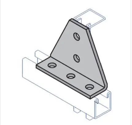 [A-314-5] A-314-5   5 HOLE JOINT CONNECTOR ANGLE Bracket Electro-Galvanized
