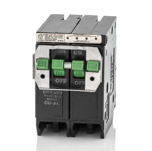 [BR430] BR430   BRD Quad 1-30A/2P 1-30A/2P 120/240V