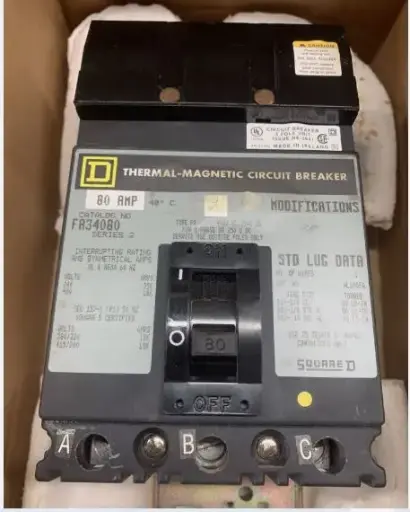 [FA34080] FA34080   BREAKER  .3P.80A.480V. SQUARE D 