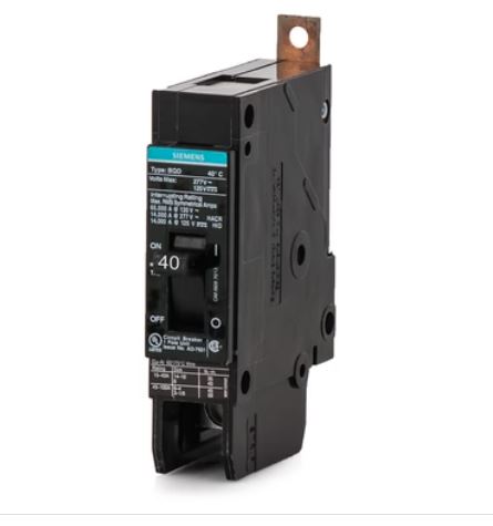 [BQD140] BQD140  BREAKER  1P 40A 277V BOLT-ON SIEMENS