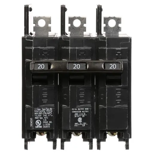[BQ3B020] BQ3B020   BREAKER  3P 20A BOLT-ON SIEMEN