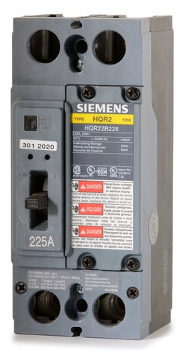 [HQR22B225] HQR22B225 BREAKER  QR 2P 225A 65K SIEMENS