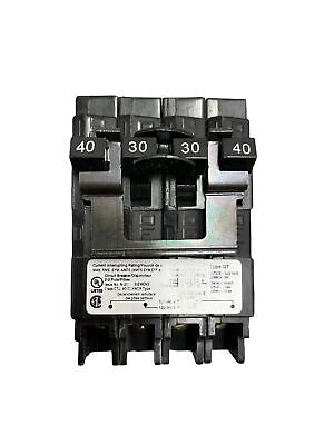 [Q24030CT2] Q24030CT2     BREAKER 1  40A 2P  1  30A 2P Siemens  Un disyuntor de doble polo de 30 amperios uno de 40 amperios