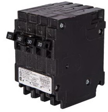 [Q21520CT] Q21520CT  BREAKER 2 15A 1P 1 25A 2P Siemens  20 Amp Quad Circuit Breaker