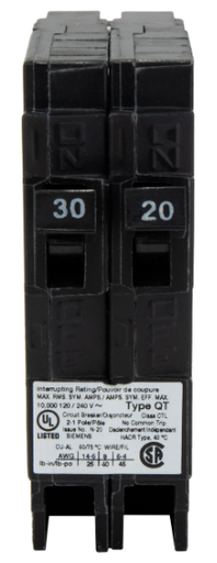 [Q3020] Q3020   BREAKER 20/20A 1P QT SIEMENS  30/20-Amp 1 Polo 120-Volt 10-Kaic DUPLEX Disyuntor