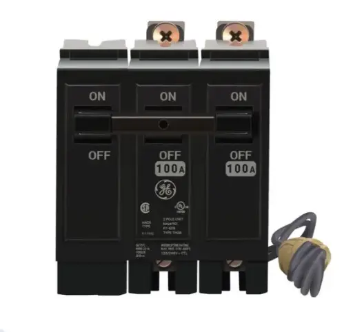 [THQB21100ST1] THQB21100ST1  BREAKER Molded Case Circuit  2P -100A. BOLTON  SHUNTRIP. G/E.