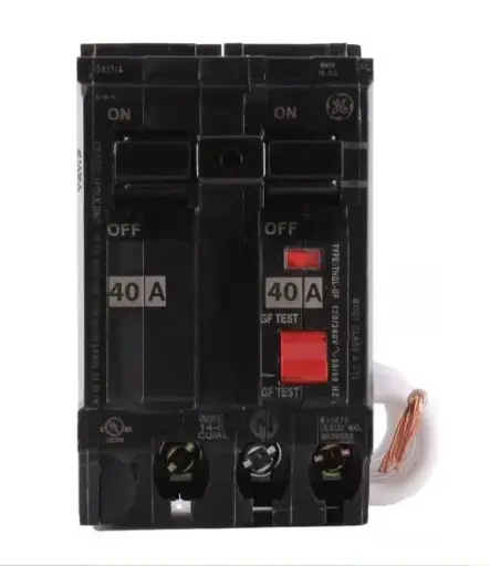 [THQL2140GFT] THQL2140GFT   BREAKER 2P  40A   2" GFCI   G/E  40 Amp GFCI Circuit Breaker Plug-In -40 Amp - 2 Pole - 240 Volt
