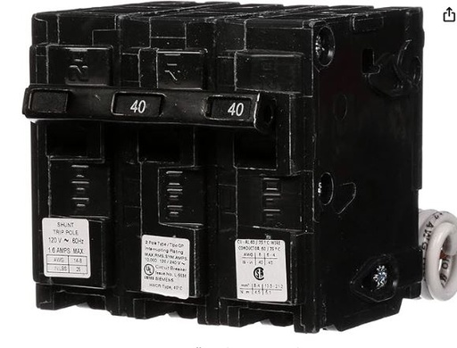 [Q24000S01] Q24000S01  BREAKER .2P.40A.SHUNTRIP  120V
