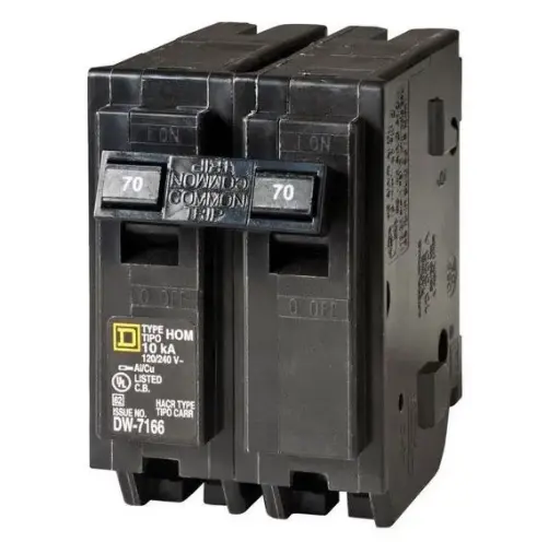 [HOM270] HOM270   BREAKER  2P 70A  Square D  HomeLine 70 amps Plug In 2-Pole Circuit Breaker