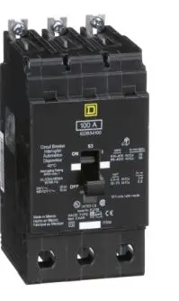 [EDB341000] EDB34100  BREAKER  Schneider Electric   Mini circuit breaker, E-Frame, 100A, 3 pole, 480Y/277VAC, 25kA max, bolt on [TAA]