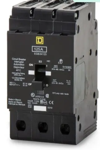 [EGB34125] EGB34125  BREAKER 3P 125A 480V SQUARE D