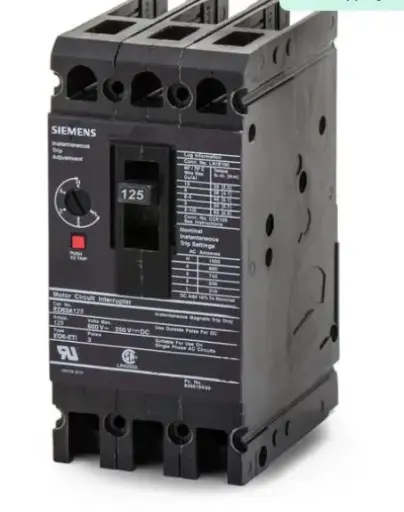 [ED63A125] ED63A125  BREAKER  3P 125A 600V SIEMENS