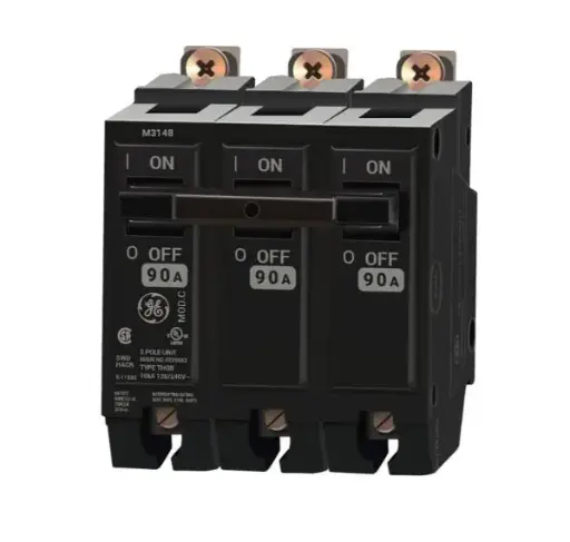 [THQB32090] THQB32090  BREAKER  3P 90A BOLTON G/E  90 Amp Circuit Breaker Bolt-On - 90 Amp - 3 Pole - 240 Volt
