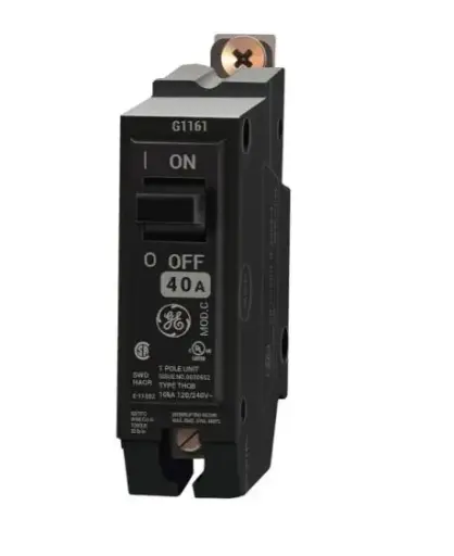 [THQB1140] THQB1140   BREAKER SP 40A BOLTON G/E  GE  40 Amp Circuit Breaker Bolt-On - 40 Amp - 1 Pole - 120 Volt