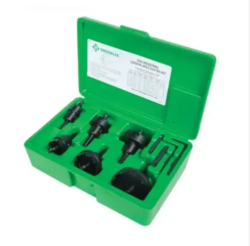 [628] 628   Greenlee 628 8 Piece Carbide Hole Cutter Kit, 7/8" - 2-1/2"
