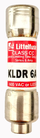 [KLDR006] KLDR006 CLASS   CC  TD.6A.600V CURRENT LIMITING TIME DELAY FUSE