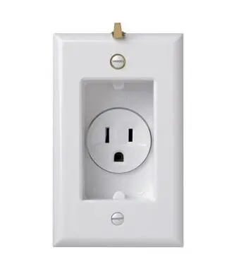 [775V] 775V  CLOCK HANGER RECEPT 15A WHITE COVER