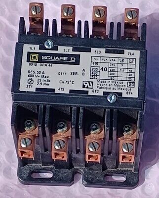 [8910DPA44V02] 8910DPA44V02  CONTACTOR- 40A- 4P-600V-COIL 120V  SQUARE D