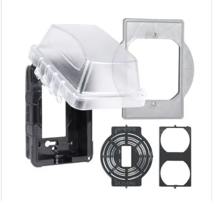 [MM410CA] MM410CA  CUBIERTA DE RECEPTACULO  CLEAR  1-Gang Weatherproof While-In-Use Cover 2-3/4 Deep W/Round Box Adapt Clear