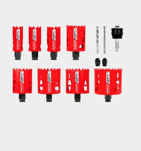 [DHS13SPLCT] DHS13SPLCT  DIABLO 13 PC CARBIDE TEETH PLUMBER'S HOLE SAW SET KIT