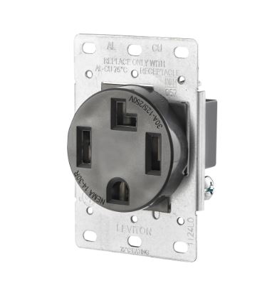 [LEV278] LEV278  FLSH RECEPTACLE  BK 30A 125/250