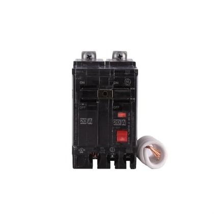 [THQB2120GFT] THQB2120GFT  GE 20 Amp Double Pole GFCI Bolt-On Circuit Breaker