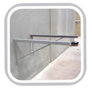[SWB-42] SWB-42  GALVANIZED STEEL UNITARY WALL BRACKET BASE- MAX LOAD: 661.4LBS - H:42" X L:15.98" X D:36"