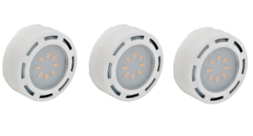 [LED-PL3WHT] LED-PL3WHT    LED  3LIGHTS  PLAST.120V.30K.WHT