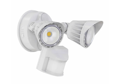 [SL-20W-MCT-WH-P] SL-20W-MCT-WH-P    LED 2-Light White Security Light 30K/40K/50K with PIR Sensor 120V -277V  20W  WESTGATE