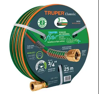 [16032] 16032  MANGUERA  65 Ft 1/2" Reinforced 3 Ply Hose