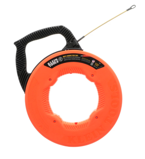 [56380] 56380   Multi-Groove Fiberglass Fish Tape with Spiral Steel Leader, 100-Foot