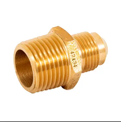 [47434] 47434   NIPLE TERMINAL 3/8'' X 1/2''  3/8"OD x 1/2", brass, fiare X MIP 