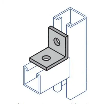 [A-320 2H90BKTS] A-320  2 H90BKTS  OPEN ANGLE BRACKET 45''