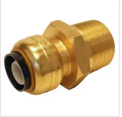 [FSBMA1234] FSBMA1234   1/2 in. Brass Push-to-Connect x 3/4 in. Male Pipe Thread Reducing Adapter
