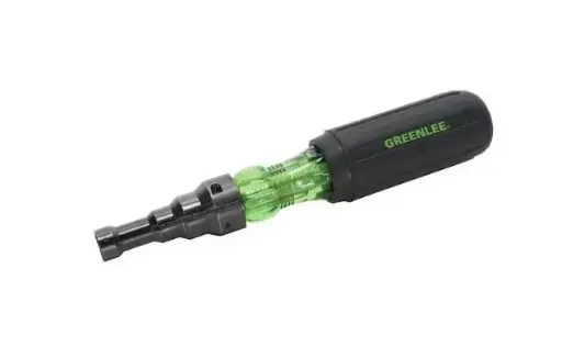 [9753-11C] 9753-11C   EMT Conduit Fitting Screwdriver 1/2", 3/4", 1" Round  GREEN LEE