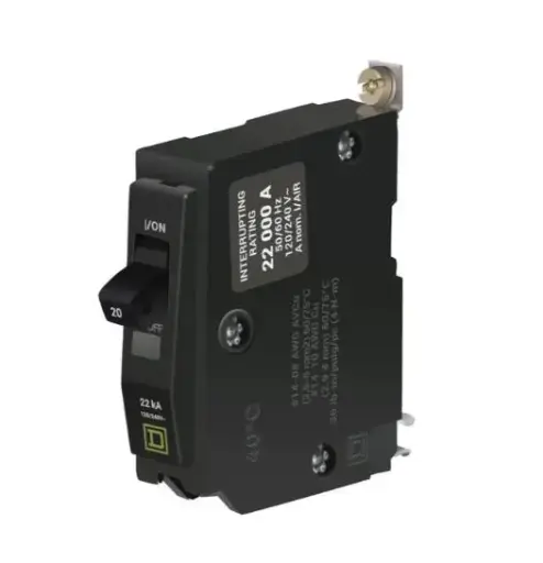 [QOB120VH] QOB120VH  BREKER  Square D - 20 Amp 22kA Circuit Breaker Bolt-On - 20 Amp - 1 Pole - 120 Volt