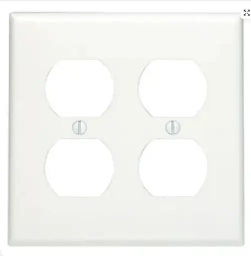 [32801W] 32801W   2G DUPLEX PLATE  WHITE COVER