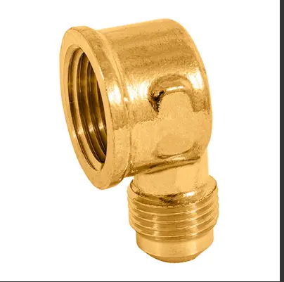 [47404] 47404   3/8" OD  x 1/2" Brass Flare Female Elbow CODO ESTUFA DE LATON