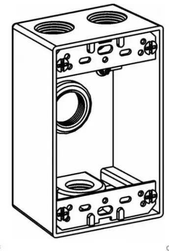 [TWSB450G  1B50-4] TWSB450G  1B50-4  1G WP BX, (4) 1/2''  HUBS GRAY BOX