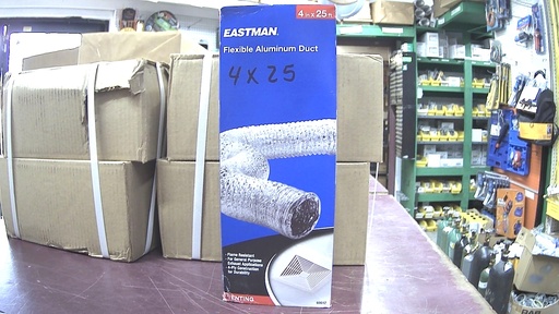 [60612] FLEXIBLE ALUMINUM DUCT 4X25 FT 60612
