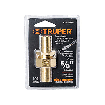 [12706]  12706  5/8" BRASS MALE/FEMALE HOSE CONNECTORS