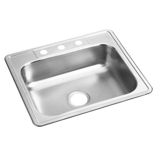 [BM25228  86101 DW50125224 3562895] DW50125224   BM25228   86101  SINGLE-BOWL 25"X22"X6" STAINLESS STEEL KITCHEN SINK  3562895 FREGADERO