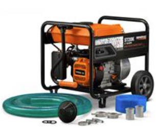[6822] 6822  Generac 2" SEMI TRASH WATER PUMP WITH HOSE & WHEEL KIT 