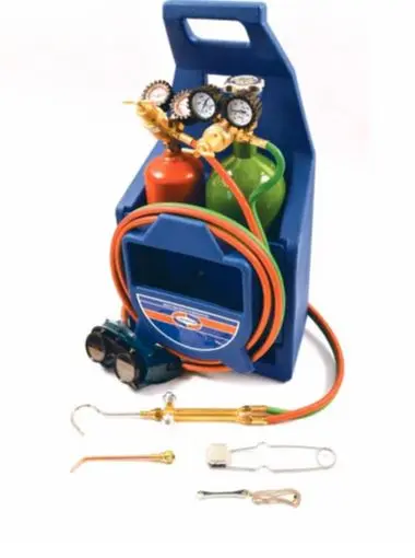 [KCHPT] KCHPT  Uniweld  Cap’n Hook® Oxyacetylene Premium Welding/Braze Outfit w/ 511 Plastic Carrying Stand & Tanks CON TANQUES